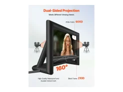 Tela de Projeção Inflável SucceBuy, Fabricada em Material Resistente 600D, Incluindo Saco de Armazenamento Portátil, Formato 16:9, 413 x 160 x 330 cm^ Móvel De Tv