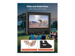 Tela de Projeção Inflável SucceBuy, Fabricada em Material Resistente 600D, Incluindo Saco de Armazenamento Portátil, Formato 16:9, 413 x 160 x 330 cm^ Móvel De Tv