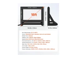 Tela de Projeção Inflável SucceBuy, Fabricada em Material Resistente 600D, Incluindo Saco de Armazenamento Portátil, Formato 16:9, 413 x 160 x 330 cm^ Móvel De Tv