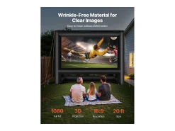 Móvel De Tv* Tela de Projeção Inflável SucceBuy, Material 600D, Portátil com Saco de Armazenamento, Formato 16:9, Ideal para Home Cinema, 476 x 200 x 378 cm Preto
