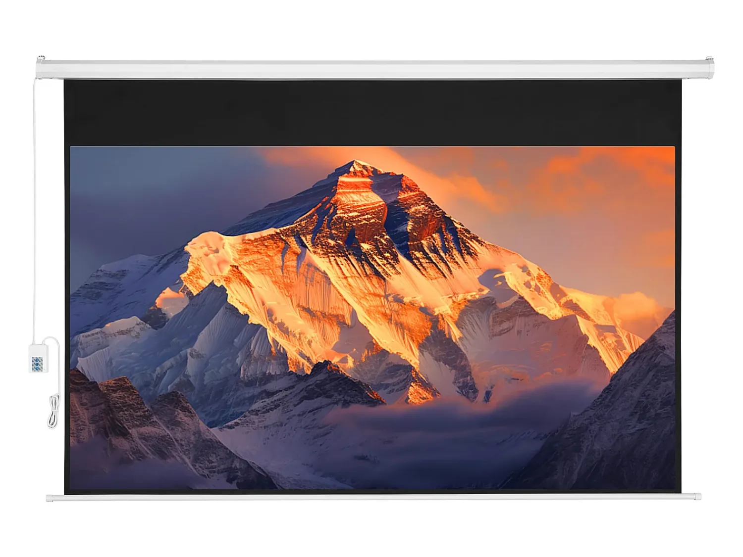 Móvel De Tv* Tela de Projeção Motorizada SucceBuy, 100 Polegadas, Razão de Aspecto 16:9, 4K e 1080 Elétrica Branco
