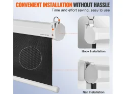 Hot Tela de Projeção Retratil Manual SucceBuy, 100 Polegadas, Razão de Aspecto 16:9, 4K, 1080 HD Branco