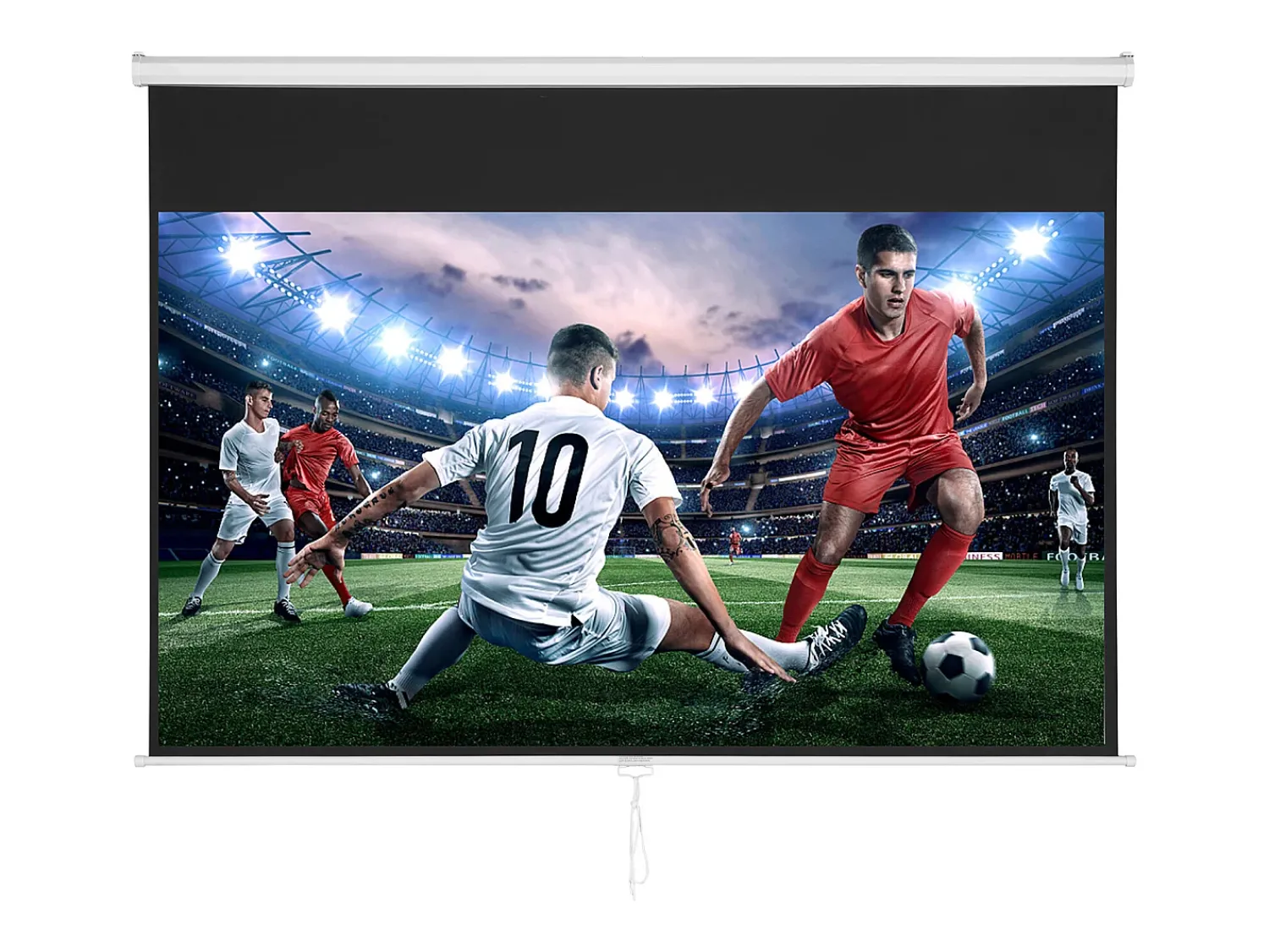 Hot Tela de Projeção Retratil Manual SucceBuy, 100 Polegadas, Razão de Aspecto 16:9, 4K, 1080 HD Branco