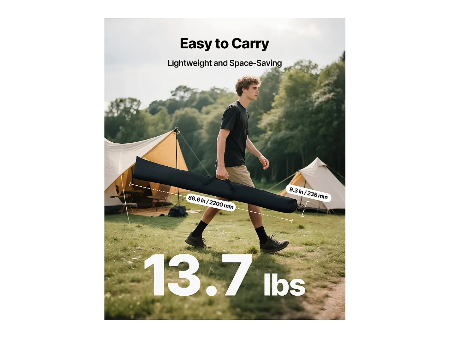 Móvel De Tv| Tela de Projeção SucceBuy com Tripé de 213,4 cm, Lona de Projeção Portátil e Amassável, Grande Ângulo de Visão 160°, 16:9 4K HD, com Bolsa Preto