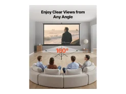 Móvel De Tv| Tela de Projeção SucceBuy com Tripé de 213,4 cm, Lona de Projeção Portátil e Amassável, Grande Ângulo de Visão 160°, 16:9 4K HD, com Bolsa Preto