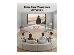 Sale Tela de Projeção SucceBuy de 213,4 cm com 2 Tripés, Lona de Projeção Portátil e Amassável, Grande Ângulo de Visão 160°, 16:9 4K HD, com Bolsa Preto