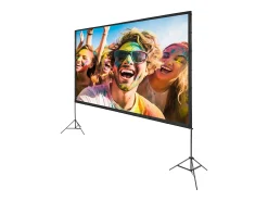 Móvel De Tv* Tela de Projeção SucceBuy Portátil com Base, 381 cm, 16:9 HD de Duas Faces Anti-rugas e Grande Ângulo de Visão, para Projetores de Cinema em Casa Multicor