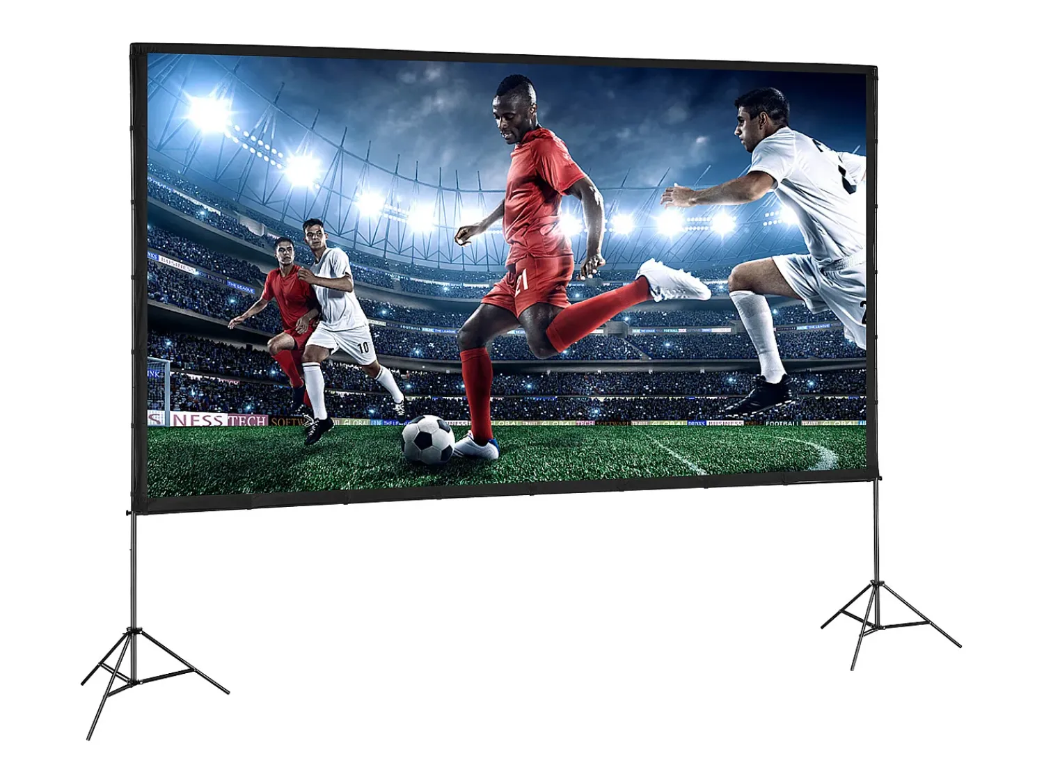 Móvel De Tv* Tela de Projeção SucceBuy Portátil com Base, 381 cm, 16:9 HD de Duas Faces Anti-rugas e Grande Ângulo de Visão, para Projetores de Cinema em Casa Multicor