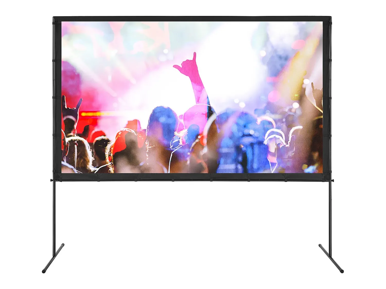 Móvel De Tv| Tela de Projeção SucceBuy Portátil com Base, 254 cm, 16:9 HD de Duas Faces Anti-rugas e Grande Ângulo de Visão, para Projetores de Cinema em Casa Multicor