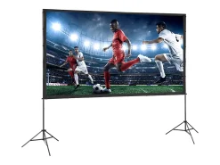 Outlet Tela de Projeção SucceBuy Portátil com Base, 305 cm, 16:9 HD de Duas Faces Anti-rugas e Grande Ângulo de Visão, para Projetores de Cinema em Casa Multicor