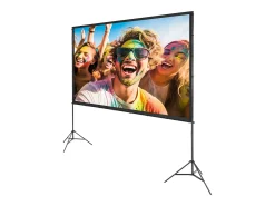 Outlet Tela de Projeção SucceBuy Portátil com Base, 305 cm, 16:9 HD de Duas Faces Anti-rugas e Grande Ângulo de Visão, para Projetores de Cinema em Casa Multicor