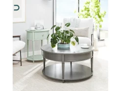 Mesa De Centro*Dorel Home Tinto | Mesa de centro 90 cm em mármore / aço Cinzento