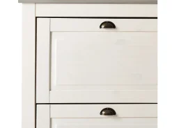 Discount Loft24 Toby | Sapateira com 3 abas em pinho cinzento Branco