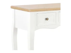 Consola*vidaxl Toucador/mesa consola com 3 gavetas Branco