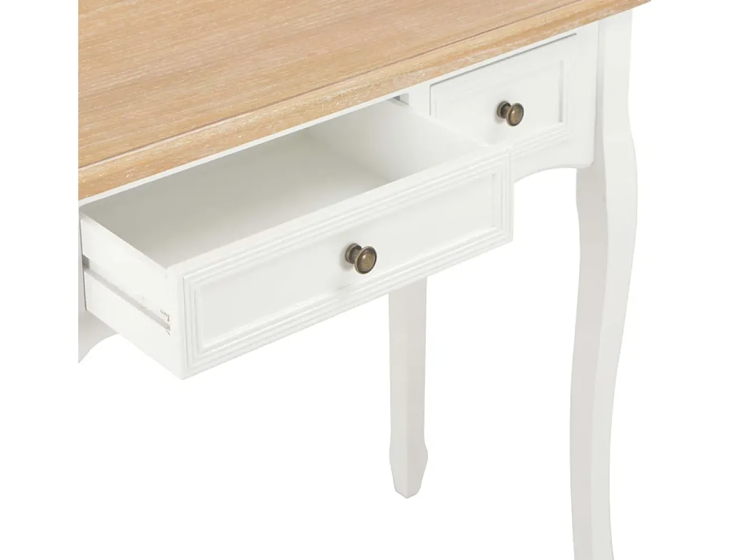 Consola*vidaxl Toucador/mesa consola com 3 gavetas Branco