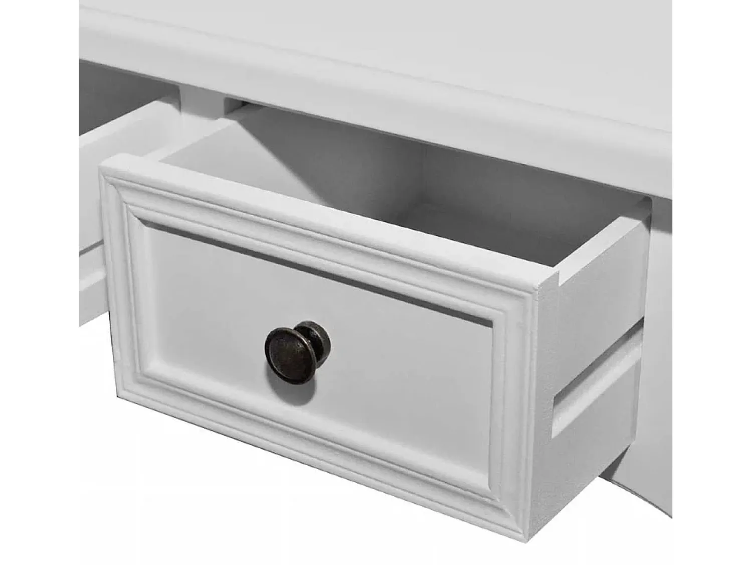 Consola*vidaxl Toucador/mesa consola com três gavetas Branco