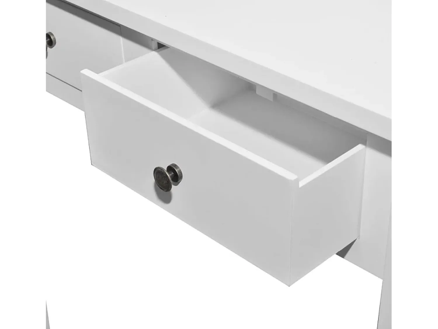 Consola|vidaxl Toucador/mesa consola com duas gavetas Branco