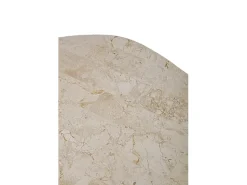 Homemania Trapézio - Mesa de centro (100 x 52 x 28h) em pedra fóssil Bege
