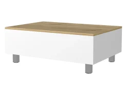 Mesa De Centro|TuHome Mesa de Centro Elevatória Boston, / Carvalho Claro Branco