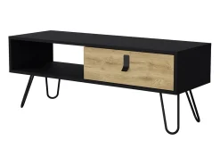 TuHome Mesa de Centro Kimball com Gaveta e Pés Hairpin, / Macadâmia^ Mesa De Centro