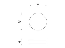 Mesa De Centro* Twist 1 - Mesa de centro (90 x 90 x 32h) em MDF Branco