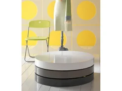Mesa De Centro* Twist 1 - Mesa de centro (90 x 90 x 32h) em MDF Branco