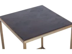 Loft24 Ulrich | Mesa de apoio em Antiq Brass Nogueira^ Mesa De Apoio