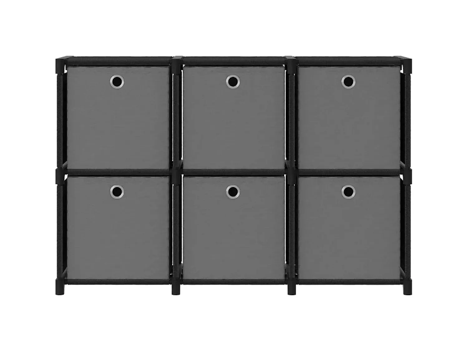 Prateleira| Unid. prateleiras 6 cubos c/ caixas 103x30x72,5cm tecido PT425396 Preto