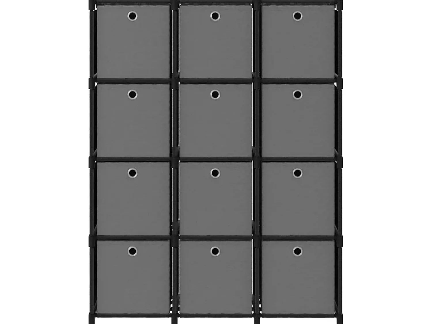 Unid. prateleiras 12 cubos c/ caixas 103x30x141 cm tecido PT174819^ Prateleira