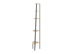 Discount Unidade 5 prat. de canto 45,5x31,5x180 cm -claro/preto PT773860 Castanho