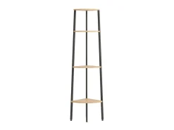Unidade 4 prat. de canto 45,5x31,5x150 cm -claro/preto PT929240^ Prateleira