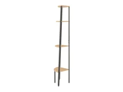 Unidade 4 prat. de canto 45,5x31,5x150 cm -claro/preto PT929240^ Prateleira