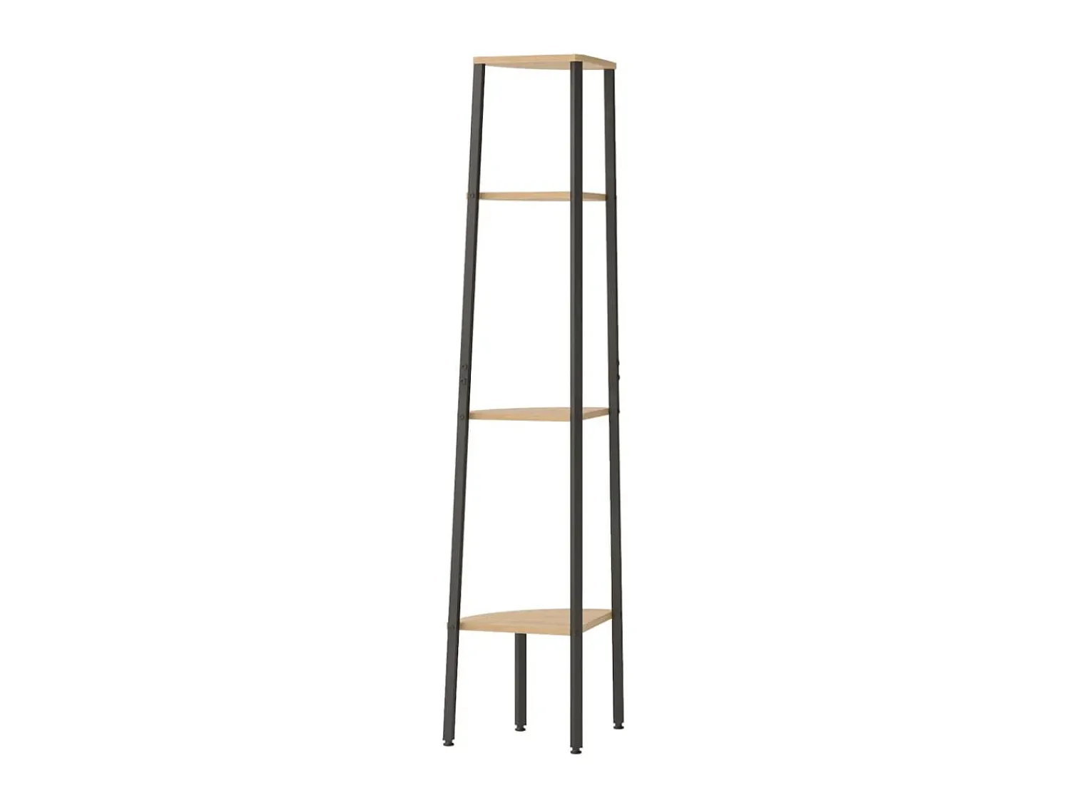 Unidade 4 prat. de canto 45,5x31,5x150 cm -claro/preto PT929240^ Prateleira