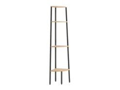 Unidade 4 prat. de canto 45,5x31,5x150 cm -claro/preto PT929240^ Prateleira