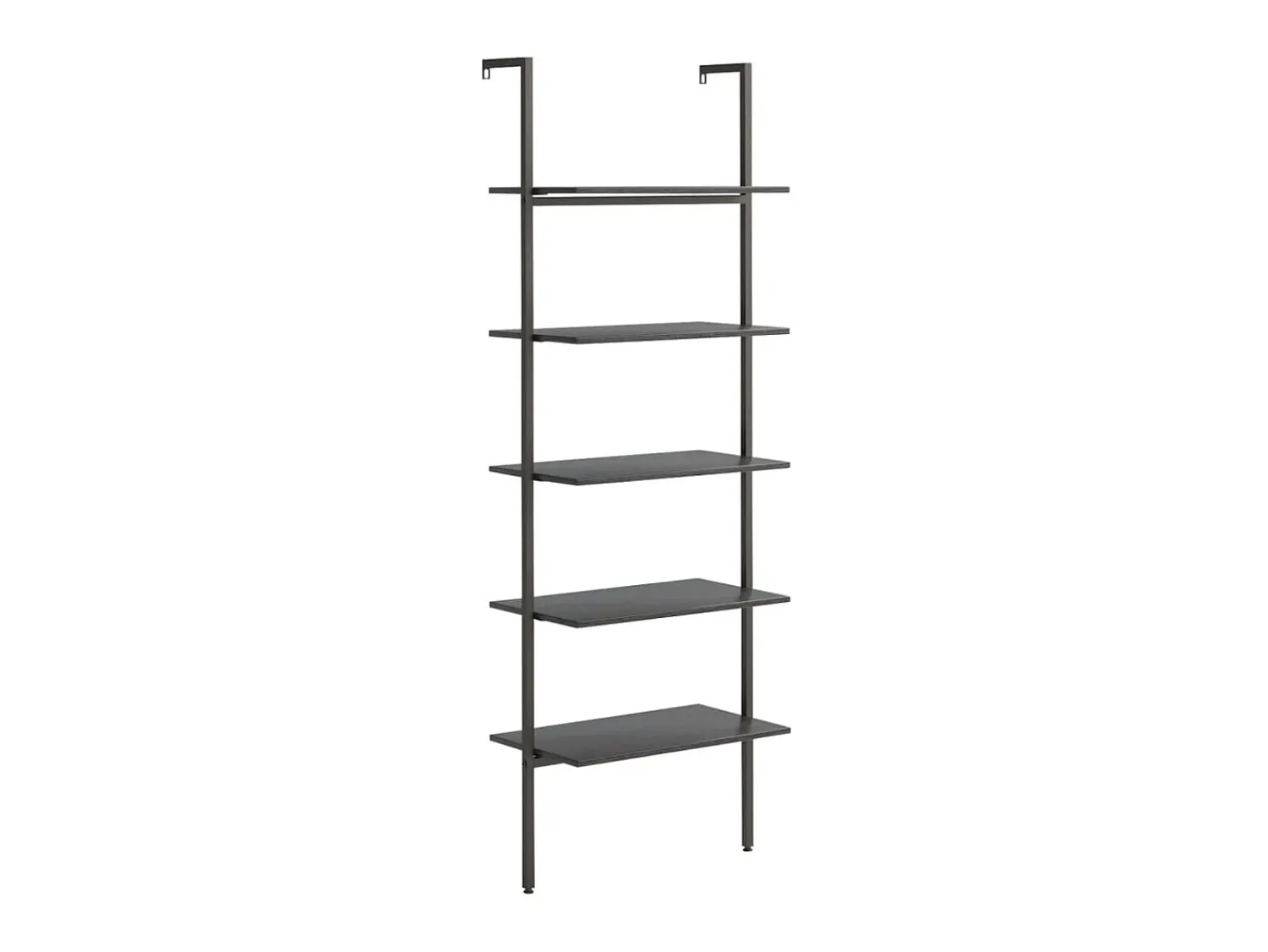 Prateleira* Unidade 5 prateleiras inclinada 64x35x185 cm PT683738 Preto