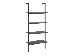 Prateleira* Unidade 4 prateleiras inclinada 64x35x152,5 cm PT737887 Preto