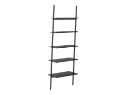 Online vidaxl Unidade 5 prateleiras inclinada 64x34x185,5 cm Preto