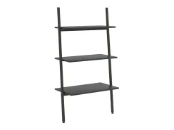 Prateleira*vidaxl Unidade 3 prateleiras inclinada 64x34x116 cm Preto
