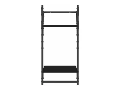 Prateleira*vidaxl Unidade 2 prateleiras parede com barras 2 pcs 30x25x65 cm Preto
