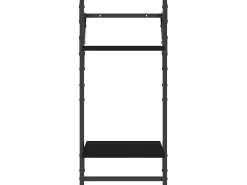 Prateleira| Unidade 2 prateleiras parede com barras 2 pcs 30x25x65 cm PT216817 Preto