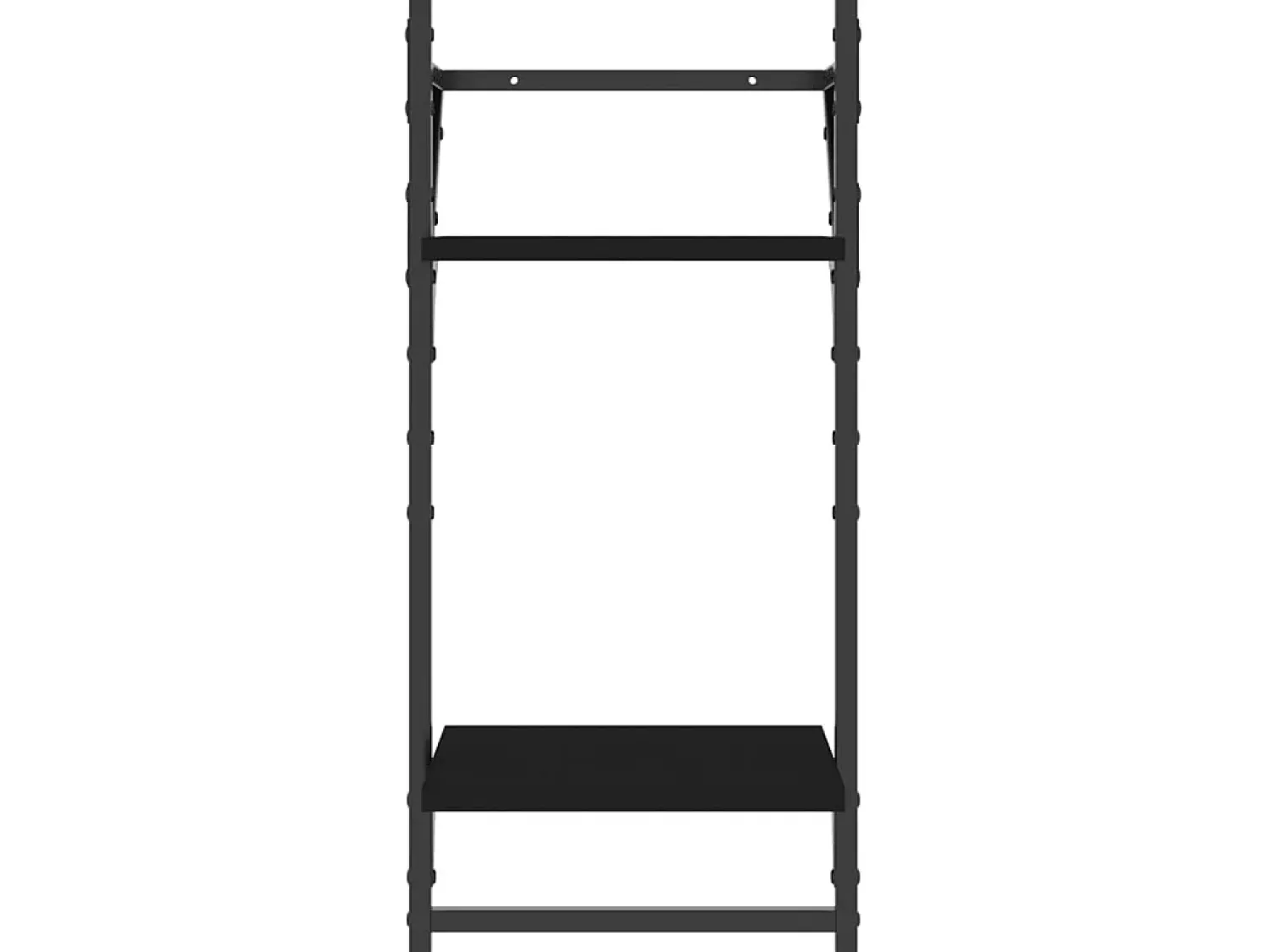 Prateleira| Unidade 2 prateleiras parede com barras 2 pcs 30x25x65 cm PT216817 Preto