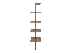 Prateleira| Unidade 4 prateleiras 64x35x152,5 cm -escuro e preto PT124136 Castanho