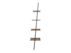 Prateleira| Unidade 4 prateleiras 64x34x150,5 cm -escuro e preto PT455136 Castanho