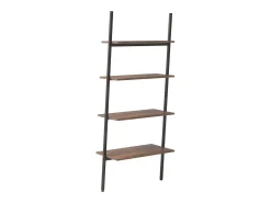 Prateleira| Unidade 4 prateleiras 64x34x150,5 cm -escuro e preto PT455136 Castanho