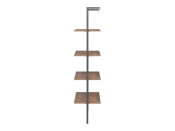 Prateleira|vidaxl Unidade 4 prateleiras 64x35x152,5 cm -escuro e preto Castanho