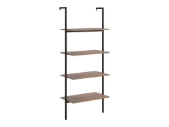 Prateleira|vidaxl Unidade 4 prateleiras 64x35x152,5 cm -escuro e preto Castanho