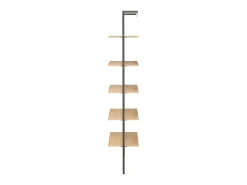 Prateleira| Unidade 5 prateleiras 64x35x185 cm -claro e preto PT708163 Castanho