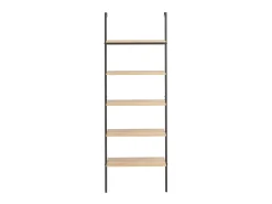 Prateleira| Unidade 5 prateleiras 64x35x185 cm -claro e preto PT708163 Castanho