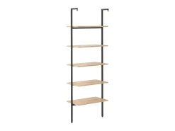 Prateleira| Unidade 5 prateleiras 64x35x185 cm -claro e preto PT708163 Castanho