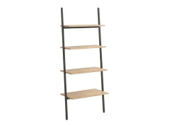 Unidade 4 prateleiras 64x34x150,5 cm -claro e preto PT188366^ Prateleira